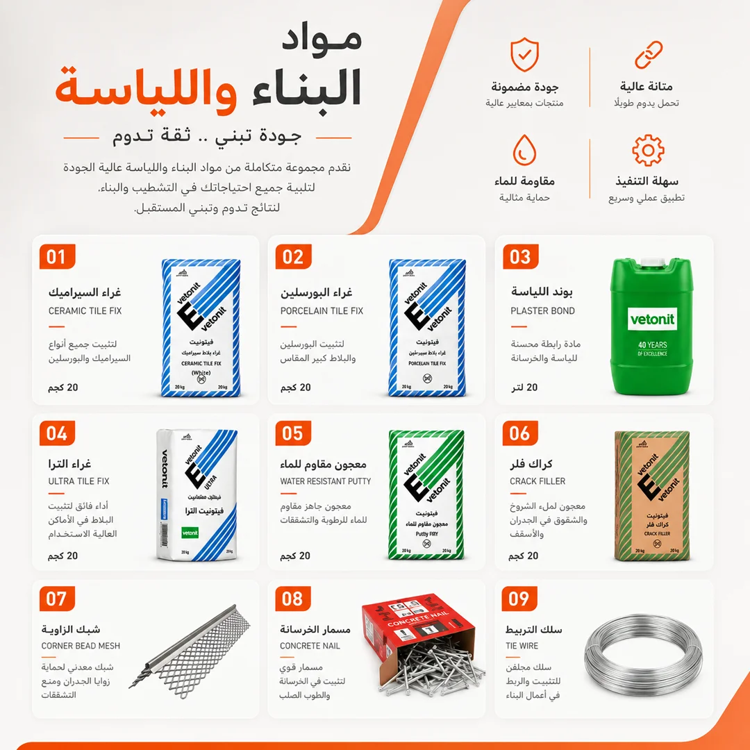 كتالوج مواد البناء واللياسة والتشطيب - الزين